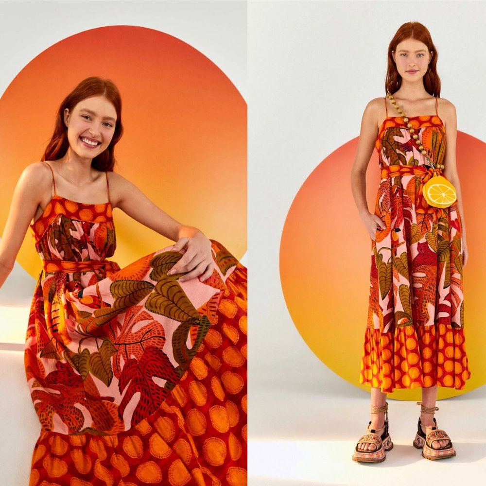 Farm Rio | Summer Dream Belted Maxi Dress